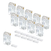 eプラグ/CAT5E対応モジュラープラグ 単線導体用 RJ-45 10個入
