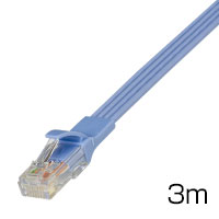 フラット6 ライトブルー(カテゴリー6対応/両端プラグ付き)