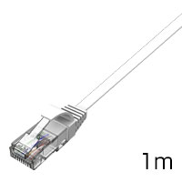 スーパーフラットG ホワイト(カテゴリー6準拠/両端プラグ付き)