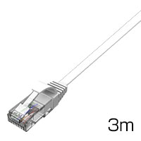 スーパーフラットG ホワイト(カテゴリー6準拠/両端プラグ付き)